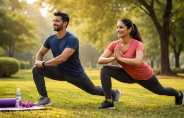 Adult performing mobility drills with resistance band